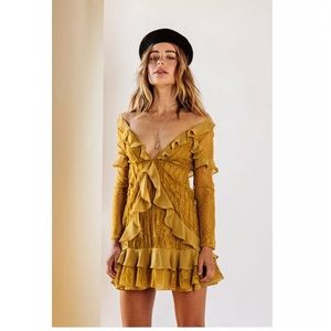 🔥For love and lemons Daphne lace ruffle dress